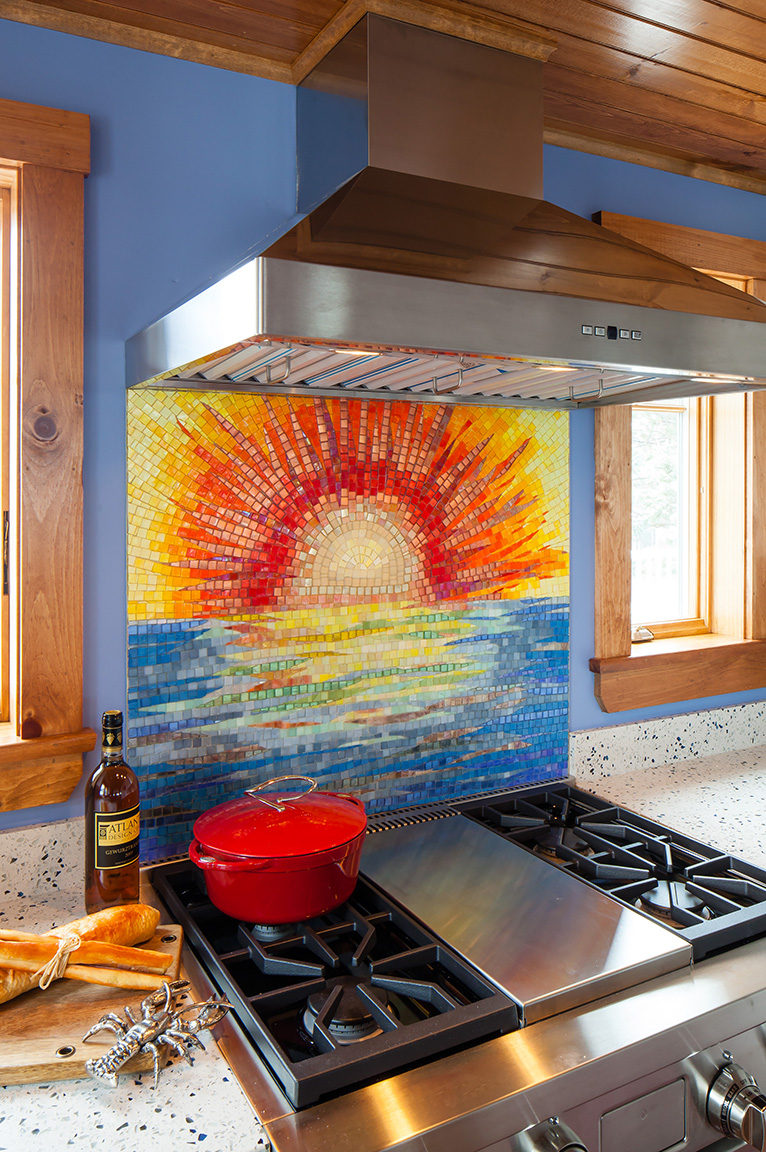 The Sunrise - custom tile backsplash