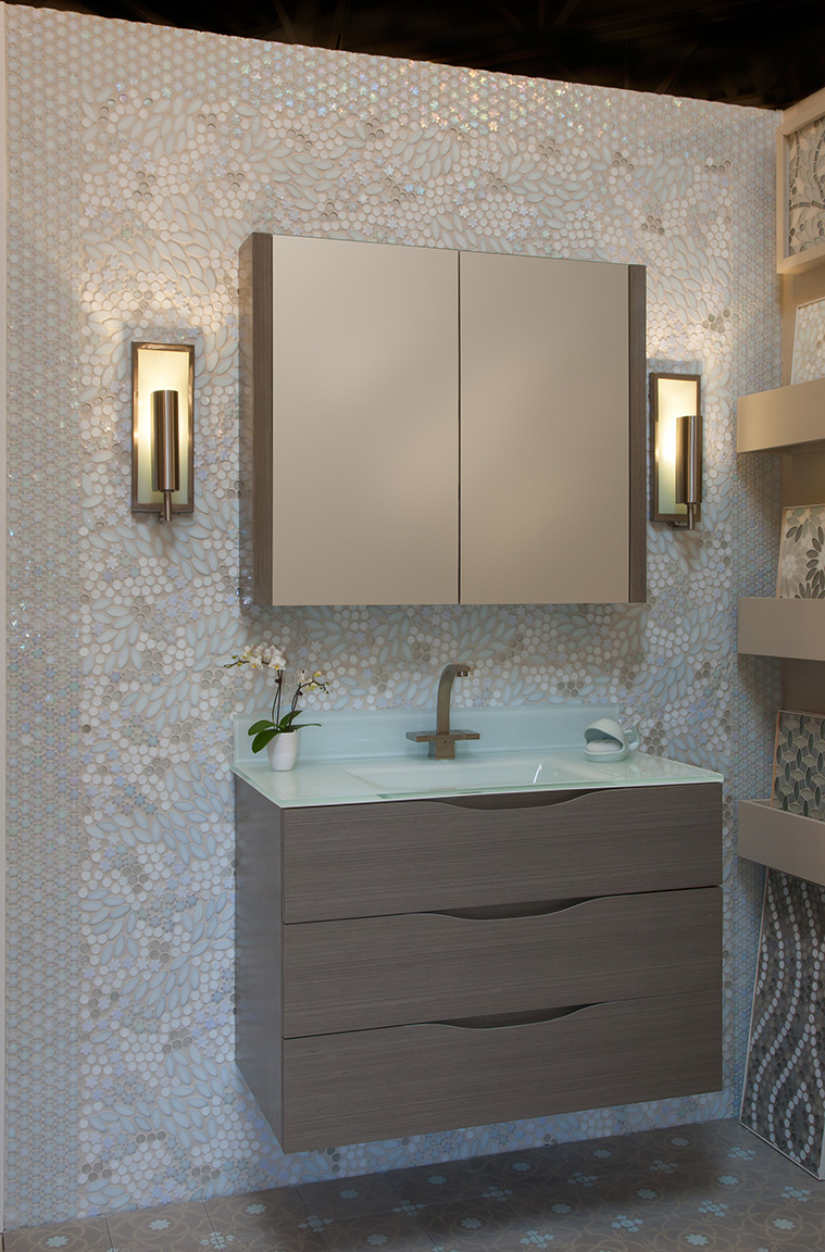 Uptown floral bathroom - bath design services