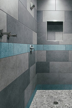 Crossville "Argent" tile shower