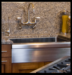 kitchen sink & tall faucet