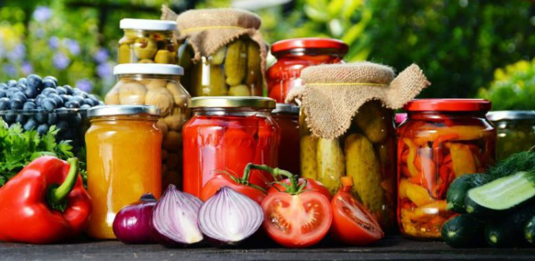 assortment of canned vegetables